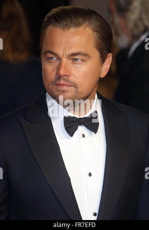 14. Februar 2016 - Leonardo DiCaprio Teilnahme an EE British Academy Film Awards 2016 am Royal Opera House Covent Garden in Londo Stockfoto