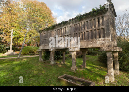 Horreo im Parque de Vista Alegre - Finca hingestreckt. Santiago De Compostela. Stockfoto