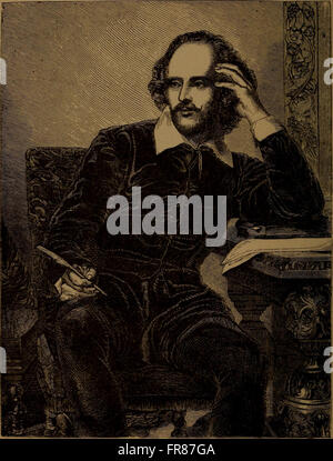 Diese Ausgabe von Shakespeares *der Händler von Venedig* aus dem Jahr 1883 präsentiert die klassische Komödie, die Themen Gerechtigkeit, Barmherzigkeit und die Komplexität menschlicher Beziehungen behandelt. Stockfoto