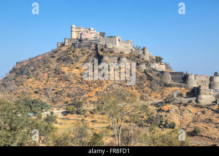 Kumbhalgarh Fort, Mewar, Rajsamand, Rajasthan, Indien, Asien Stockfoto