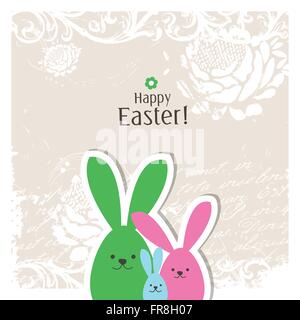 Osterkarte - Grußkarte mit Textfreiraum Stock Vektor