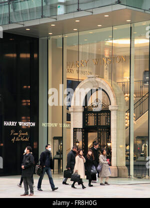 Japan, Tokio, Ginza, Harry Winston, Shop, Einkaufen, Menschen, Stockfoto