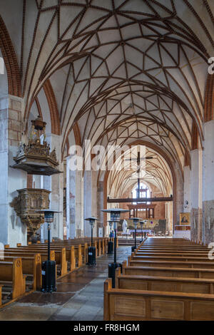 Gotischen Innenraum der St. Catherine Kirche in Danzig, Polen. Stockfoto