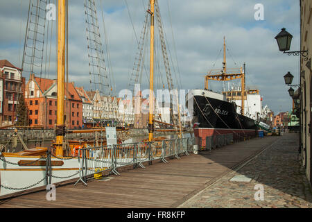 Olowianka Insel in der Altstadt von Gdansk, Polen. Stockfoto