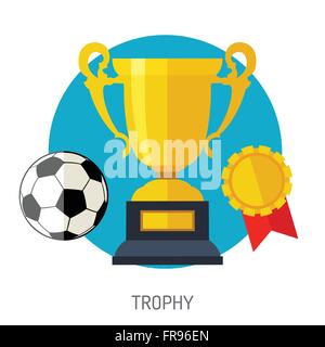 Fußball-flache Icon-Set Stock Vektor