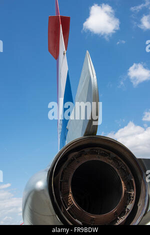 Rückansicht eines f-16 Kampfjets Stockfoto