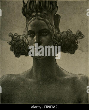 Das Werk präsentiert das Leben und die künstlerischen Beiträge von Fritz Erler, einem deutschen Maler und Grafiker, der für seinen expressiven Stil bekannt ist. Die Publikation zeigt seine Werke und untersucht seine Auswirkungen auf die Kunst des frühen 20. Jahrhunderts. Stockfoto