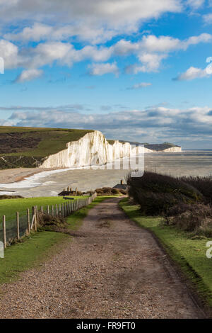 Sieben Schwestern aus Cuckmere Haven, Seaford, Ostsussex Stockfoto