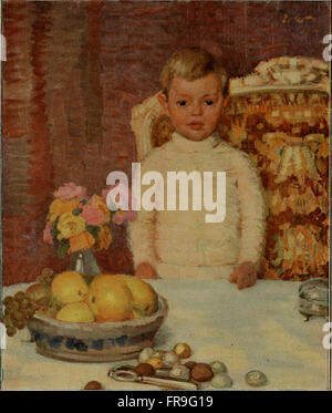 Die Publikation von 1921 konzentriert sich auf die Werke und Beiträge von Fritz Erler, einem Künstler, der für seinen visuellen Stil und Einfluss in der Kunst des frühen 20. Jahrhunderts bekannt ist und seine künstlerischen Themen und Techniken erforscht. Stockfoto