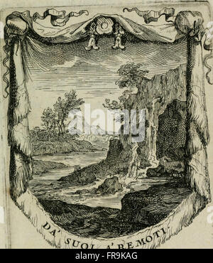 Le triomphe de la Religion sous Louis le Grand (1687) repräsentiert den triumph der Religion unter König Ludwig XIV. Von Frankreich, dargestellt durch Inschriften und lateinische und französische Verse. Stockfoto