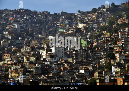 Rocinha Slum in Sao Conrado Viertel im Süden von Rio De Janeiro Stockfoto