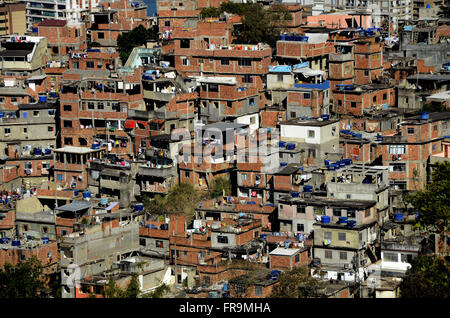 Favela Morro do Cantagalo Ansicht von Pavao Slum-Pavãozinho Stockfoto