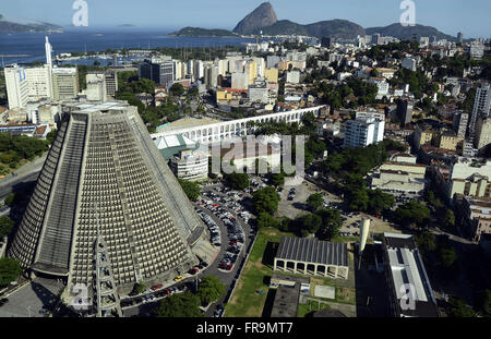 Catedral Metropolitana de Sao Sebastiao Rio De Janeiro im historischen Zentrum der Stadt Stockfoto