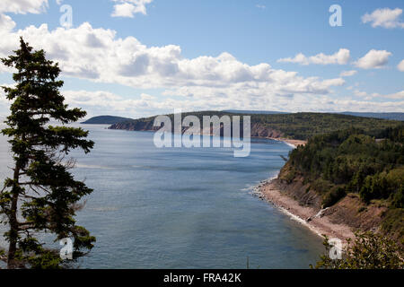 Blick auf Küste von Cabot trail Cape Breton Island Nova scotia Stockfoto