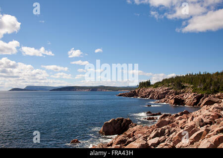 Blick auf Küste von grünen Bucht Cape breton Nova scotia Stockfoto