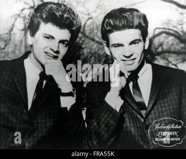 Promo-Foto der US-pop-Duo über 1957 mit Phil auf der linken Seite und Don EVERLY BROTHERS Stockfoto