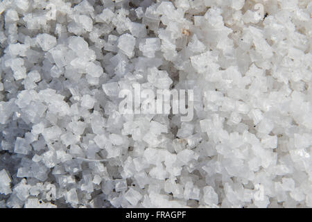 Detail der Salzkristalle in der saline Dürre in Araruama Laguna Beach Stockfoto