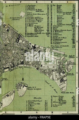 *Italien: Handbuch für Reisende, erster Teil, Norditalien* (1867) dient als ausführlicher Leitfaden für Touristen und bietet praktische Informationen über die Geographie, Kultur und Sehenswürdigkeiten Norditaliens mit Schwerpunkt auf Regionen wie Lombardei, Piemont und Ligurien. Stockfoto