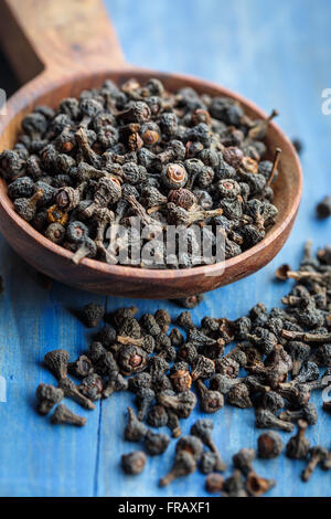 Cassia Knospen, die ungeöffneten Blüten des Baumes Cassia (Zimt) Stockfoto