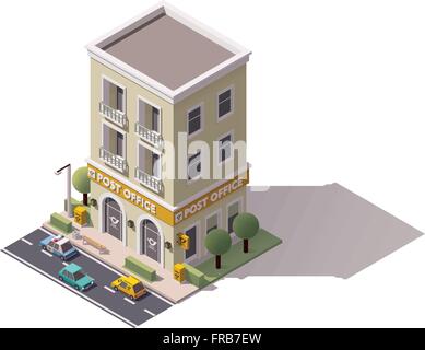 Vektor isometrische Postamt Stock Vektor