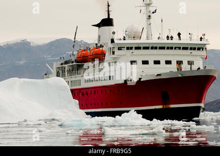 Schiff - Scoresby Sound - Grönland Expedition Stockfoto