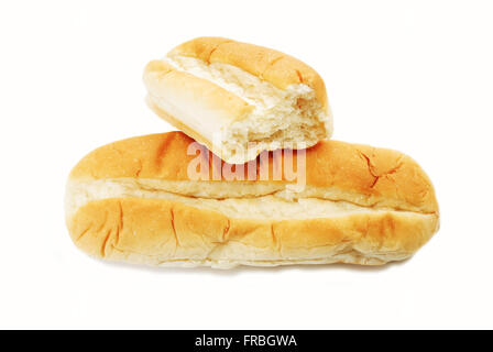 Ganzes und eine Hälfte von einem Laib Brot Stockfoto