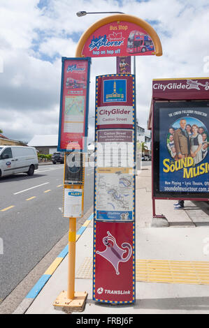 City Glider Bushaltestelle auf Caxton Street, Paddington, Brisbane, Queensland, Australien Stockfoto