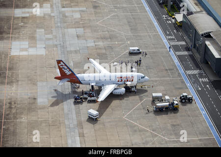 Londrina Flughafen - Gouverneur José Richa - neue Flughafen Nachbarschaft - Ostseite der Stadt Stockfoto