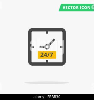 quadratische Uhr Zeit Zeichen Stock Vektor