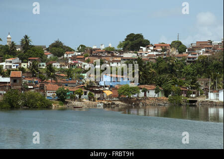 Blick auf die Stadt vom Fluss Potengi Stockfoto