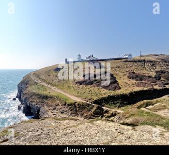 Leuchtturm am Amboss Kopf Durlston Swanage Dorset UK Stockfoto