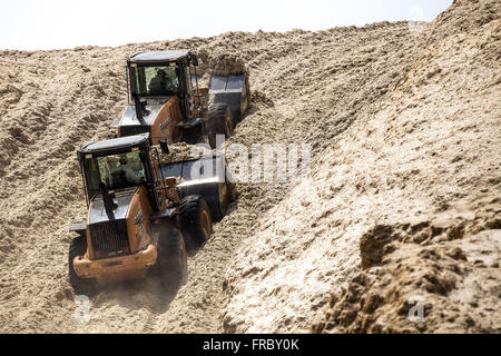 Patio Zuckerrohr Bagasse für KWK-Power plant in Alkohol und Zucker auf dem Lande Stockfoto