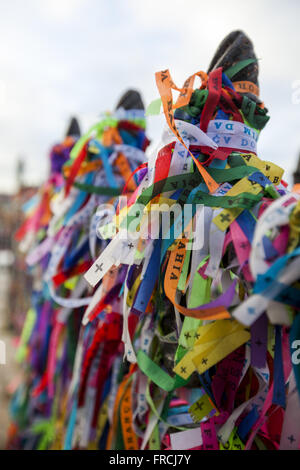 Bänder - Erinnerung an unser Herr Bonfim Stockfoto