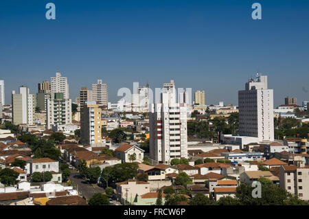 Panoramablick über die Stadt Marilia Stockfoto