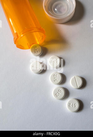 Oxycodon, ein Rx-Schmerzmittel in Form von Tabletten Stockfoto