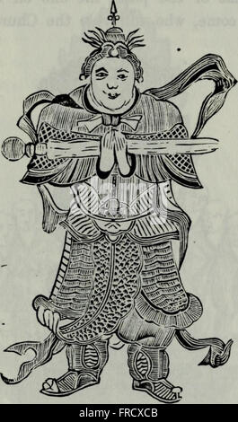 Diese Arbeit aus dem Jahr 1887 erforscht die Mythologie und die religiösen Praktiken Chinas, wobei der Schwerpunkt auf Konfuzianismus, Buddhismus und Taoismus liegt. Es geht um die Rolle von Drachen, Dämonen und Bildern in chinesischen religiösen Traditionen und deren Symbolismus innerhalb jedes Glaubens. Stockfoto