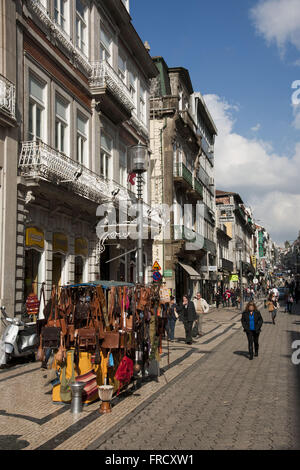 Kommerzielle Street Promenade in Santa Catarina Porto Stockfoto