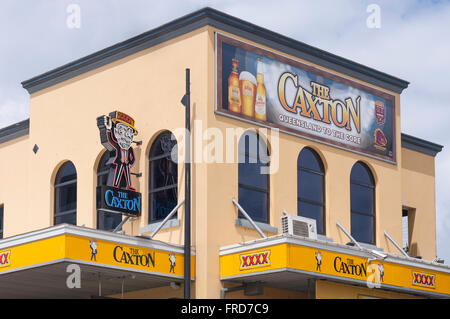 Außenseite des historischen Caxton Hotel, Caxton Street, Paddington, Brisbane, Queensland, Australien Stockfoto