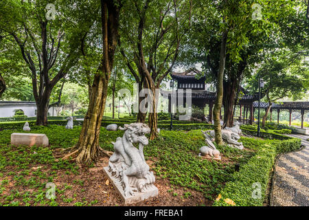 Chinese Zodiac Gartenfiguren Kowloon Walled City Park in Hong Kong Stockfoto