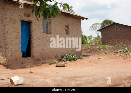 Eine typisch ländlichen Hütte, Uganda, Afrika Stockfoto