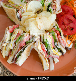 Gesunde Thunfisch-Sandwich mit Gemüse Stockfoto