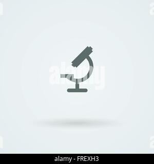 Mikroskop, Wissenschaft und Labor-Symbol, mono Vektor-Symbol. Stock Vektor