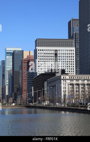 Japan, Tokio, Marunouchi, Skyline, zentraler Geschäftsbezirk, Stockfoto