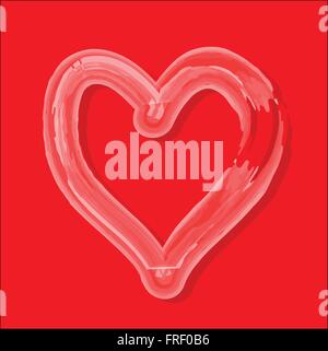 Eisherz auf rotem Grund Stock Vektor