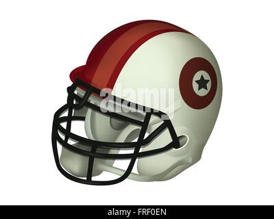 Realistische American Football Helm, Isolated on White Stock Vektor