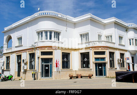 Zweig der türkischen Bank Turk Bankasi in die Stadt Kyrenia, Nordzypern. Stockfoto