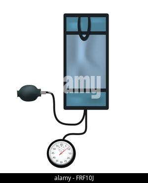 Realistische Blutdruck Cuf Isolated on White Stock Vektor