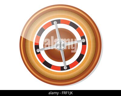 Roulette-Symbol, Isolated on White Stock Vektor