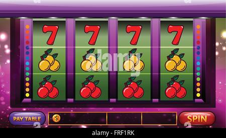 Vorlage für Slots Maschinen Stock Vektor