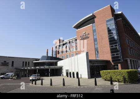 Crowne Plaza Hotel, St Nicholas Pl, Princes Dock, Liverpool L3 1QW.  Mit Blick auf Princes Dock, ist dieses moderne Hotel mit 7 Minuten Stockfoto